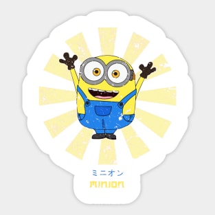 Minion Retro Japanese Sticker